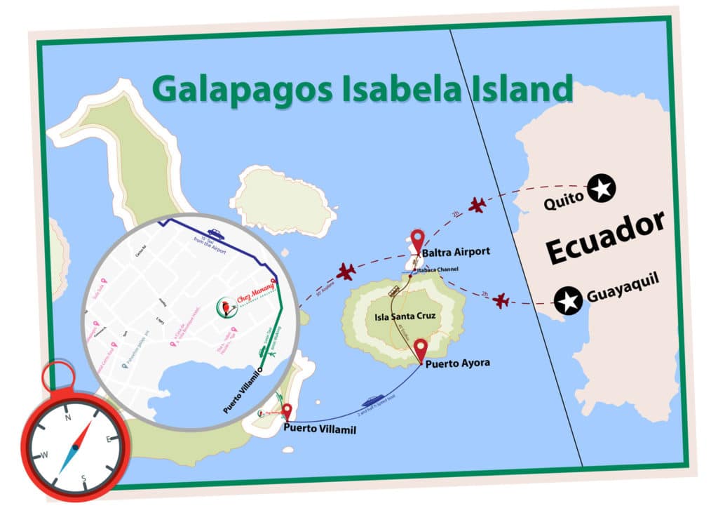 map to show how to get to Isabela Island